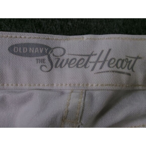Old Navy Shorts Womens 4 SweetHeart White Denim Cuffed Stretch Bright White - Picture 8 of 13